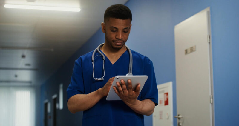 Medical student in the hospital