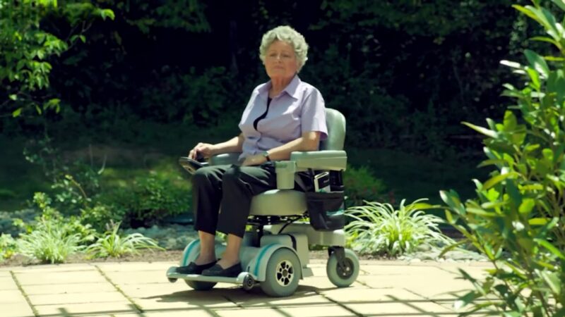 An Elderly Woman in A Wheelchair